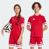 adidas ฟุตบอล เสื้อฟุตบอล Squadra 25 สำหรับเด็ก เด็ก สีแดง JJ0051