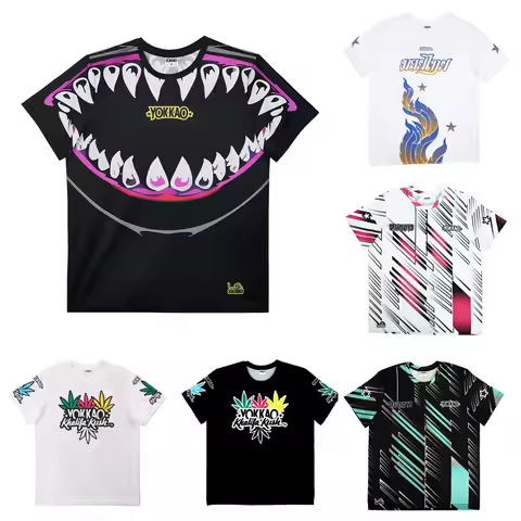 Summer New YOKKAO Muay Thai T-shirt Men's and Women's Training Clothes Outdoor Sports Fitness Fashio