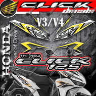 002 Honda Click 125i V3 / V4 Decals Sticker for Motorcycle Parts and Accessories