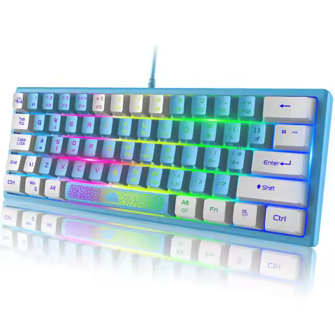 ZIYOU LANG K61 60% Percent Gaming Keyboard, Compact RGB Chroma Backlit STK61-Wired Mechanical Feel M