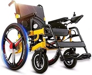 Foldable Wheelchair Electric Electric Wheelchair Foldable Lightweight,Electric Wheelchair with Large Wheels,Electric Wheelchair,Mobile Chair,Seat Width 45 Cm,Adjustable Joystick