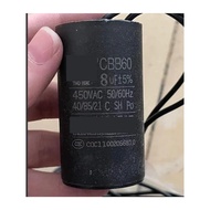 CBB60 Washing Machine Capacitor 8UF10UF12UF45UF80UF Spin Dry Dehydration Water Pump(80UF)