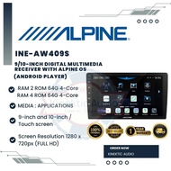 Alpine Android Player INE-AW409S 9/10 inch Digital Multimedia Receiver with Alpine OS