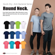 [ Fast Ship ] ENZO Unisex Plain Quick Dry Round Neck Tshirt Premium Sporty Microfibre Kain Jersey An