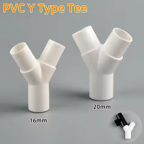 1~25PCS 16mm/20mm PVC Y Type Tee Fork Water Pipe Connectors Aquarium Tank Accessories Garden Irrigat