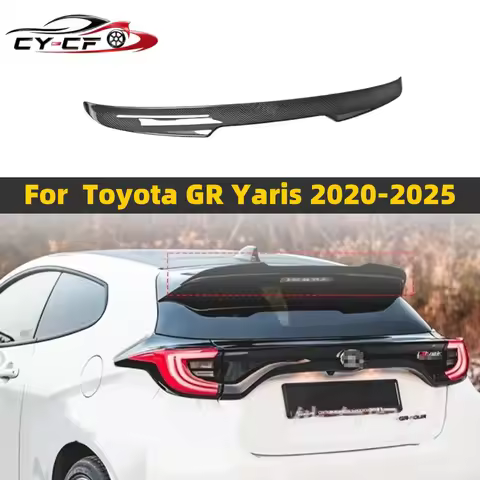 For Toyota Yaris GR4 Spoiler MK4 Rear Wing Extension Cap Tail Car Tuning Accessories Rear Carbon Fib