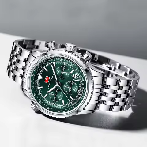 MINI FOCUS Multifunctional Fashion Business Quartz Mens Watches Waterproof Chronograph Wrist Watch w