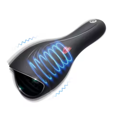 Automatic Tongue Licking Vibrator Powerful Vibrating Glans stimulation Climax Delay Stamina Trainer 