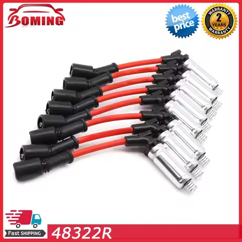 8pcs 48322R New Ignition Spark Plug Wire Kit Set CableFor Chevrolet Avalanche GMC Envoy Yukon XL Pon