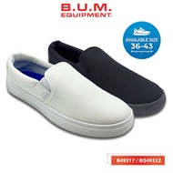 BUM Equipment Women's Shoes - B49317/BQ49322 Black/White School Shoes - Kasut Perempuan Sarung Slip 