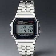 A159W-N1 Men's Retro Electronic Watch, Silver Appearance, Square Dial, Silver Strap, Auto Calendar F