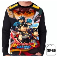 Boboiboy Galaxy Long Sleeve Shirt For Children And Adults With 3D Printing Motif LP-12