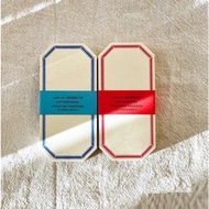 Buttonscarvesy Letterpress Label Cards Samples (Red/Blue)