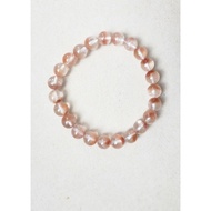 Beautiful red rabbit fur bracelet