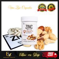 ✅✅UNO Vitalife Zinc 180mg + Vitamin D with Prebiotic and Probiotic 100 Capsules Vitamin c Vitamins M