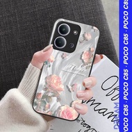 Glass Softcase poco C85 - Casing hp Latestpoco C85 [M373] Casing poco - Aesthetic Motif - Cellphone 