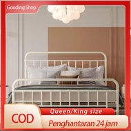 loft modern simple iron bed anti-sound double bed for children's single bed thickened thick iron fra