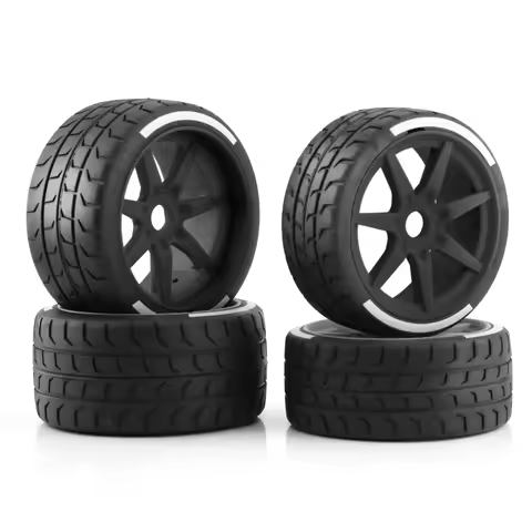 4Pcs Tire Tyre 17mm Wheel Hex For ARRMA1/7 Firebird FELONY FSR Flying God Mustang GT Flat Running Da