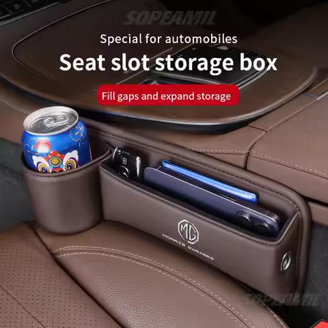 Car Seat Crevice Storage Box Seat Gap Slot Cup holder Collator For MG ZS HS ES5 MG4 EV Electric S5 E