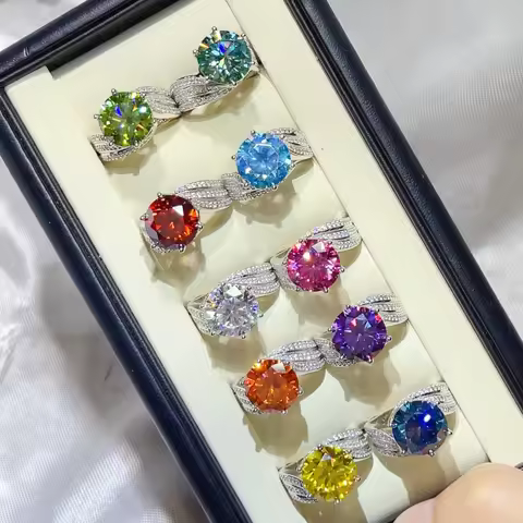 luxury 18K white gold and platinum PT950 3carat 5carat Love Moissanite ring set with luxurious exagg