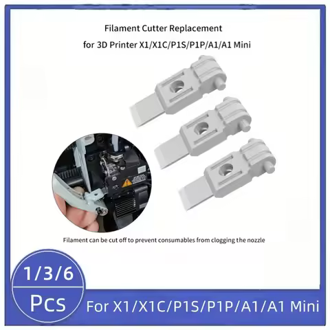 1/3/6Pcs Consumables Replacement Wire Cutter for 3D Printer X1/X1C/P1S/P1P/A1/A1 Mini, Print Head Sc