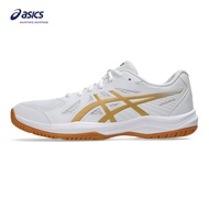 ASICS Men UPCOURT 6 Indoor Court Shoes in White/Pure Gold