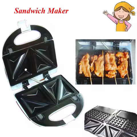 700w power sandwich machine with food grade non-stick coating plate can cooke 2 pcs together Small B