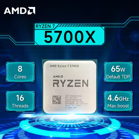 AMD Ryzen 7 5700X 3.4GHz 8-Core 16-Thread L3=32M Processor 65W R7 5700X Socket AM4 7NM DDR4 New but 
