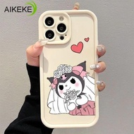 Cute Kuromi Solid Color Phone Case For Vivo Y500 Y400 Pro Y300T Y100T Y97 Y91i Y90 Y89 Y83 Y75S Y52 