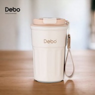 德鉑Debo 便攜直飲真空保溫杯360ml 杏色 316不鏽鋼