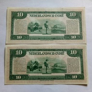 Uang Kuno Seri Nica 10 Tien Gulden Atau 10 Rupiah Nederlandsch-Indie