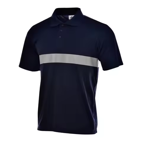 Navy Blue Reflective Shirt for Work Safety Polo Shirts with Reflector Hi Vis T-shirt