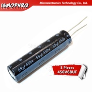 5PCS 450V68UF 18*30mm 68UF 450V 18x30mm Aluminum Electrolytic Capacitors DIP