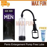 Men Penis Enlarge Vacuum Pump Increase Size Bigger Longer Sex Toys for Men - Pam Pembesar Zakar (Free Lubricant)