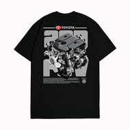 MESIN GILAN Unisex Distro T-Shirt with 2GD-FTV Engine Image TOYOTA KIJANG INNOVA FORTUNER HILUX JDM