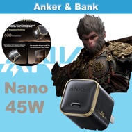 Anker WUKONG Edition Nano 45W Type C Fast Charger, Compact and Foldable Plug USB C Charger