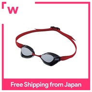 FINA Approval] Arena Swimming goggles for racing unisex [Aqua Force Swift] Silver × Smoke × Red Free size mirror lens without cushion AGL-130M