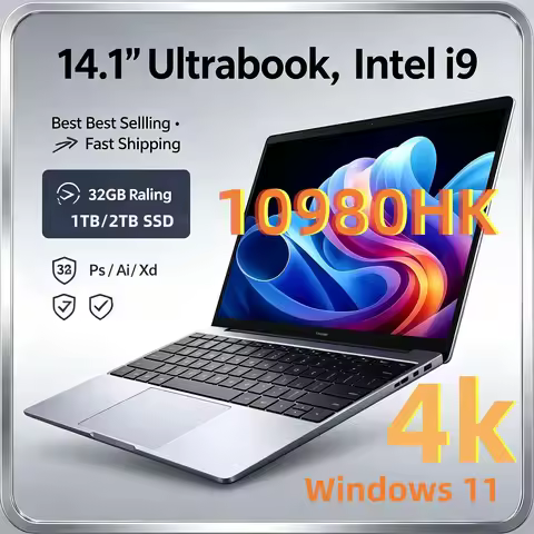 14.1" intel Core i9-10980HK laptop 16GB RAM 1/2TB SSD Portable laptops Windows 11 Pro Office Gaming 