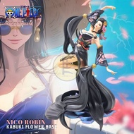 Action Figure Nico Robin Statue Onepiece Kabuki Kimono Flower Base