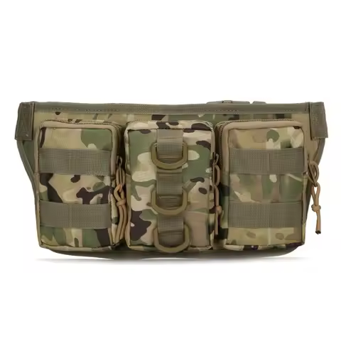 Triple small waist bag outdoor training camouflage waist bag training small waterproof mountaineerin