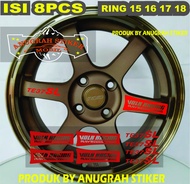 Sticker volk te37 sicker stiker velk mobil velk volk rays racing rays enginiring te37 ring 15 16 17