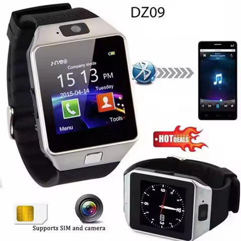 DZ09 Touch Screen Smart Watch With Camera Multi Language Wrist Watch SIM Card Smartwatch For IOS And