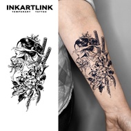 Inkartlink ​​Blindfolded Geisha With Katana Temporary Tattoo Stickers, Waterproof Long-lasting Magic