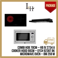 [BUNDLE] Induction Radiant Combi Hob + Semi Integrated Hood + Microwave Oven