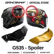 [100% ORIGINAL] GRACSHAW SPOILER GENNEX G535 GEOMAX G555 OPEN FACE HELMET SPOILER BLACK / GOLD