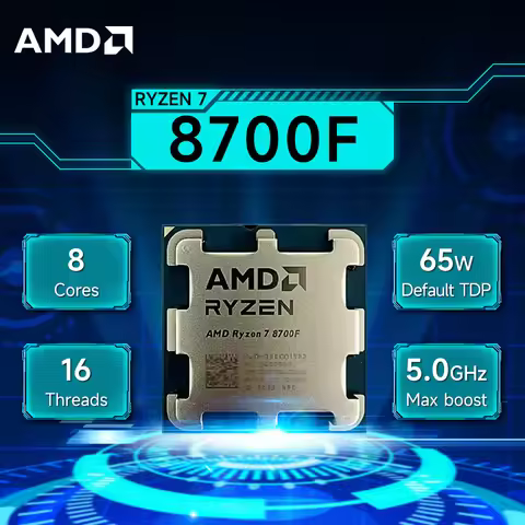 AMD Ryzen 7 8700F 4.1GHz 8-Core 16-Thread L3=16M Processor 65W R7 8700F Socket AM5 4NM DDR5 New but