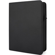 4 POCKET ZIPPER TOPLOADER BINDER BLACK