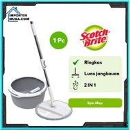 Scotch Brite 3M SMALL ROTATING FLOOR MOP TOOL Single spin mob T6 3m mop 3m mop & bucket 3m spin mop 
