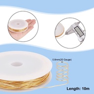 18K Gold Plated Copper Wire 20 Gauge Jewelry Wire 0.8mm Craft Wire Golden Beading Wire Tarnish Resis