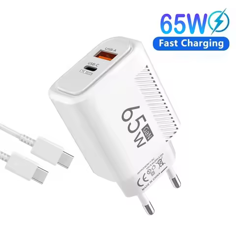 65W GaN USB Type C PD Quick Charge USB Fast Wall Charger For iPhone 14 Xiaomi Samsung Huawei Type C 